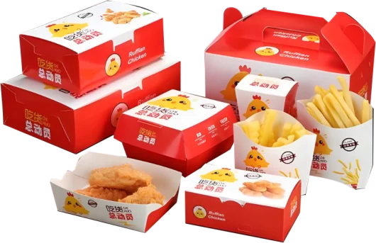 Printed clamshell hamburger box