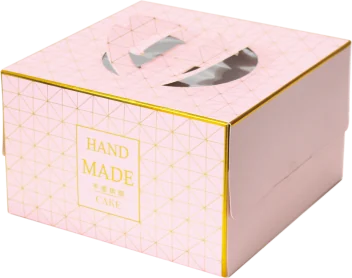 Printed pink cake box